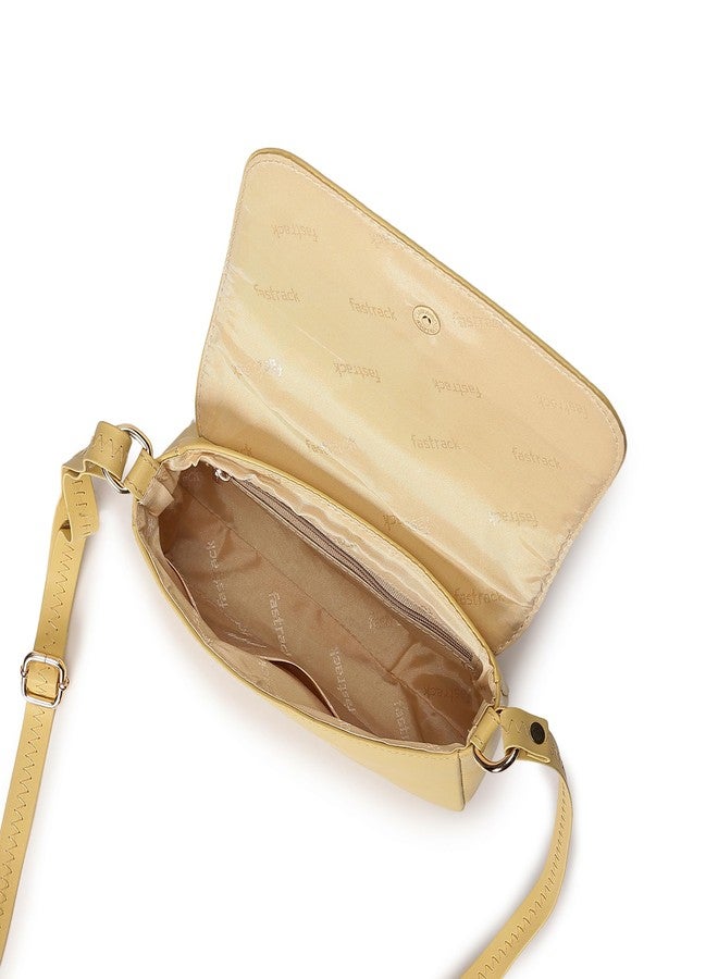 Fastrack Solid Structured Sling Bag for Women, Girls and Ladies | with Non-Detachable Sling Strap & Button Closure | Ladies Purse Handbag | Slings for Casual Carry - Image 5